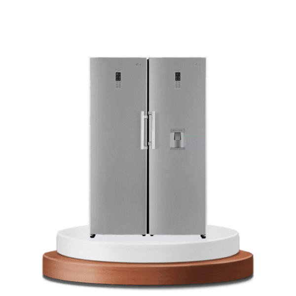 Lg Fridge & Freezer No Frost Twins 708 Litre,GC-B414ELFM-GC-F411ELDM(IW)